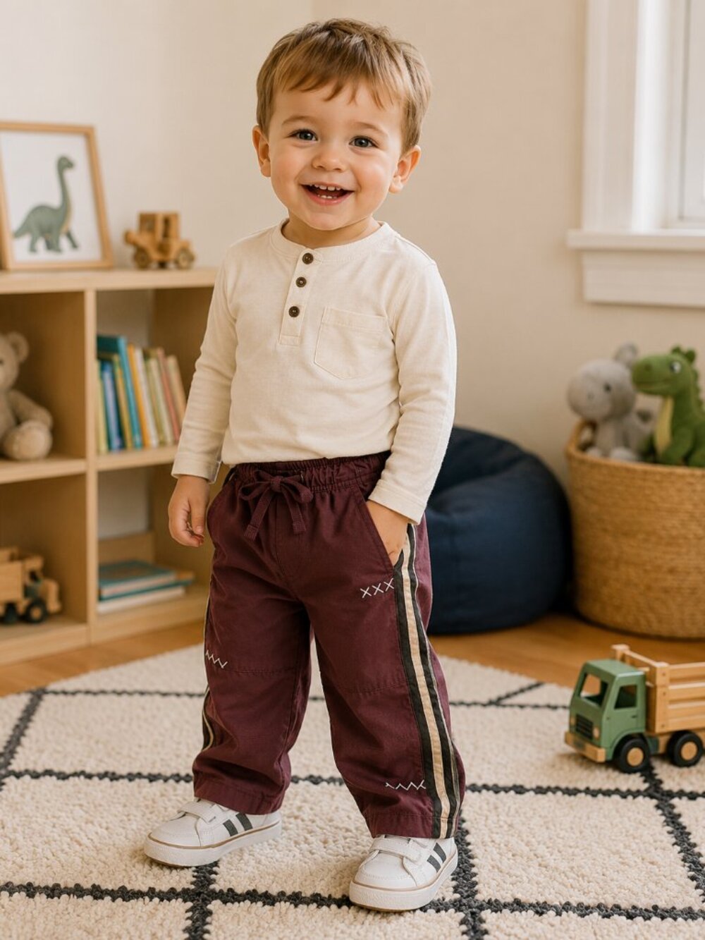 City College USA Burgundy Jogger Pants 24M